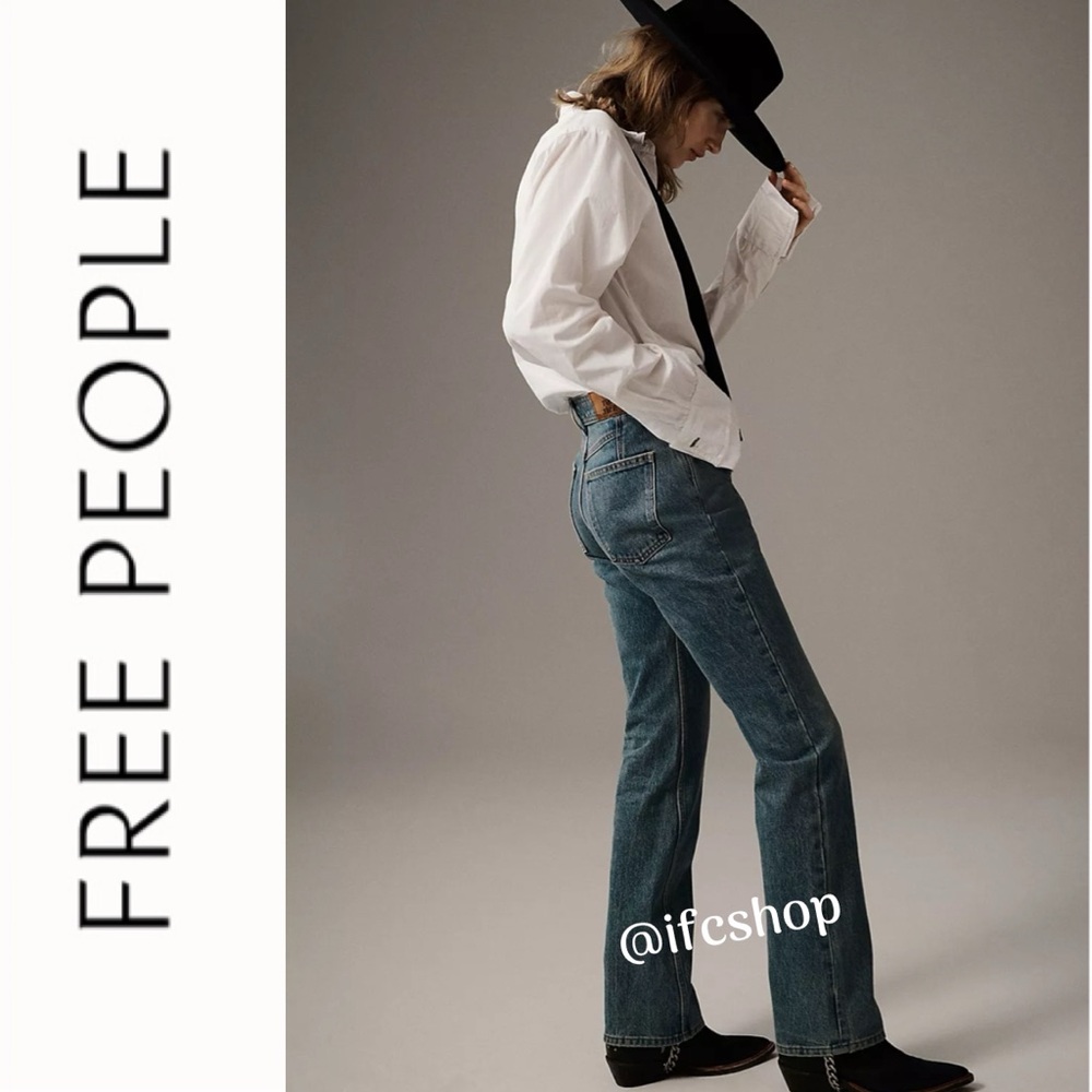 NWT Free People We the Free Xena Slim Straight Jeans 32